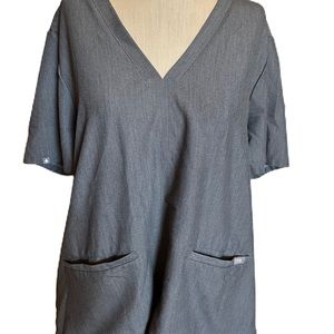 FIGS charcoal gray scrubs top. Size XL